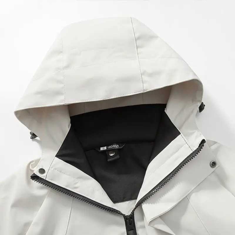 Mens Inner Pocket Hooded Autumn Outdoor Waterproof Comfortable Cycling Travel Climbing Mountaineering Windbreaker M260325