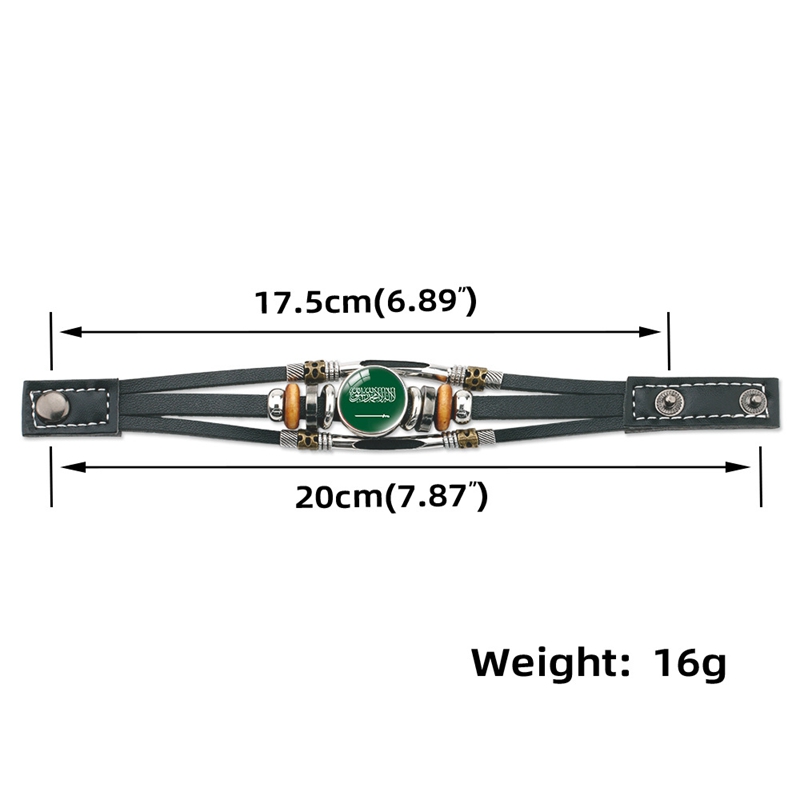 America Canada Spain National Flag Wrap Bracelet Football Match Handmade Charm Bracelets & Bangles Leather World Cup Chain Men Jewelry wholesales drop