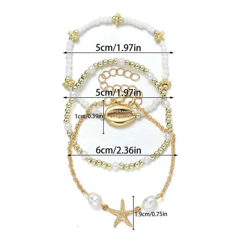 3Pcs Seaside Bohemian Starfish Shells Set for Women Gold White Color Rice Beads Summer Beach Jewelry Gifts H260325 - view 7