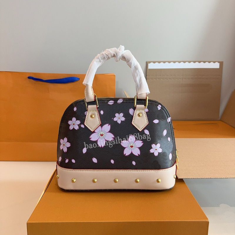 Shoulder Bags vintage murakami cherry TM women luxurys designer bags denim totes handbag pochettes wallets Mahjong Marelle chain crossbody bag