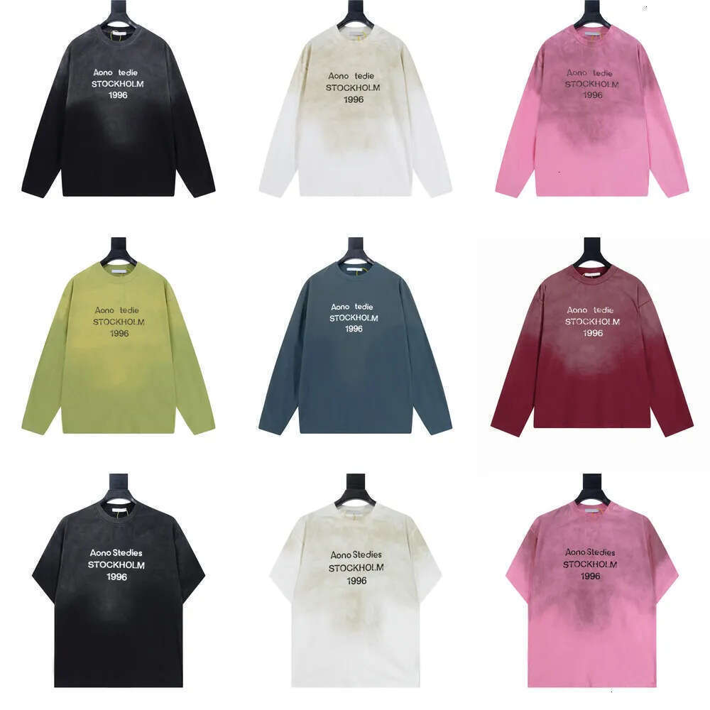 Acnestudiostshirt 2026 New Style Casual Acness Letter Print Shirt High Quality Fashion Designer Mens Hip Hop Punk Style 1996 Brand Shirt Fashion Casual T-Shirt A88