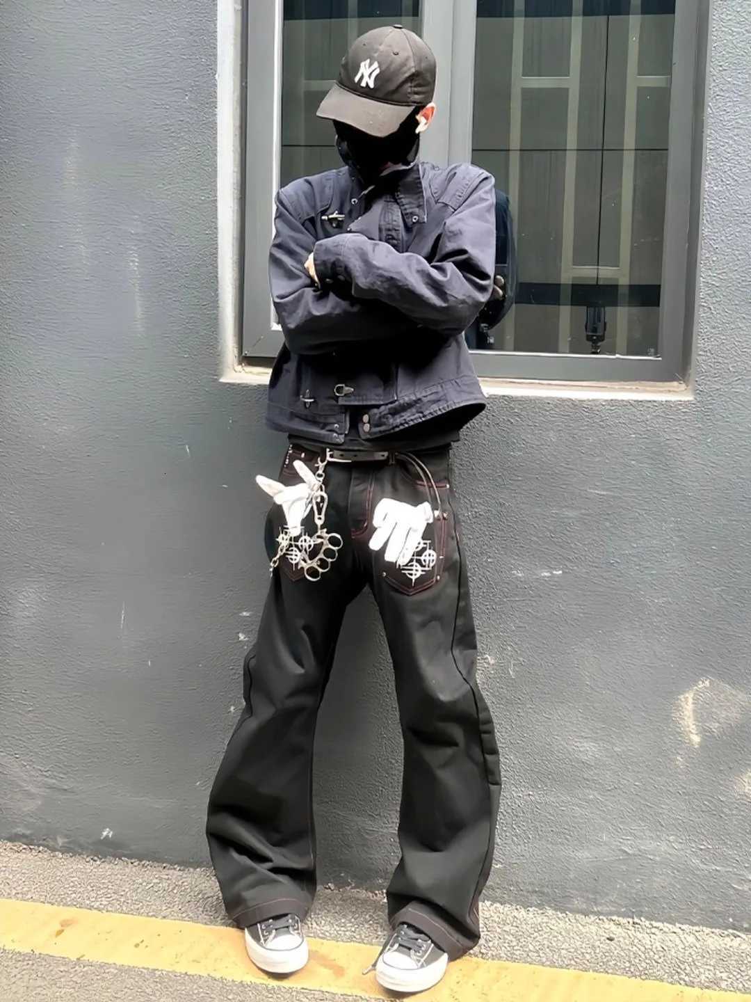 Retro American Splice ort Jaet Mens Autumn Cleanfit Workwear Top Barn Sle Worn out Jaet Youth Commute Travel C260325