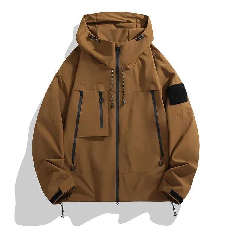 2025 Autumn New Unisex Soft Shell Windbreaker Coat Outdoor Hooded s Men Water RepelLEnt Rain Coats for Hiking Travel M260325
