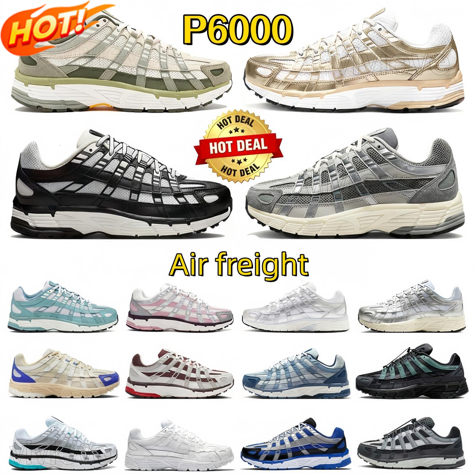 Fashion Shoe p6000 Men Women Sneaker Triple Black White Khaki Wolf Grey Metallic Blue Outdoor Sport outdoor neaker Jogging Walking