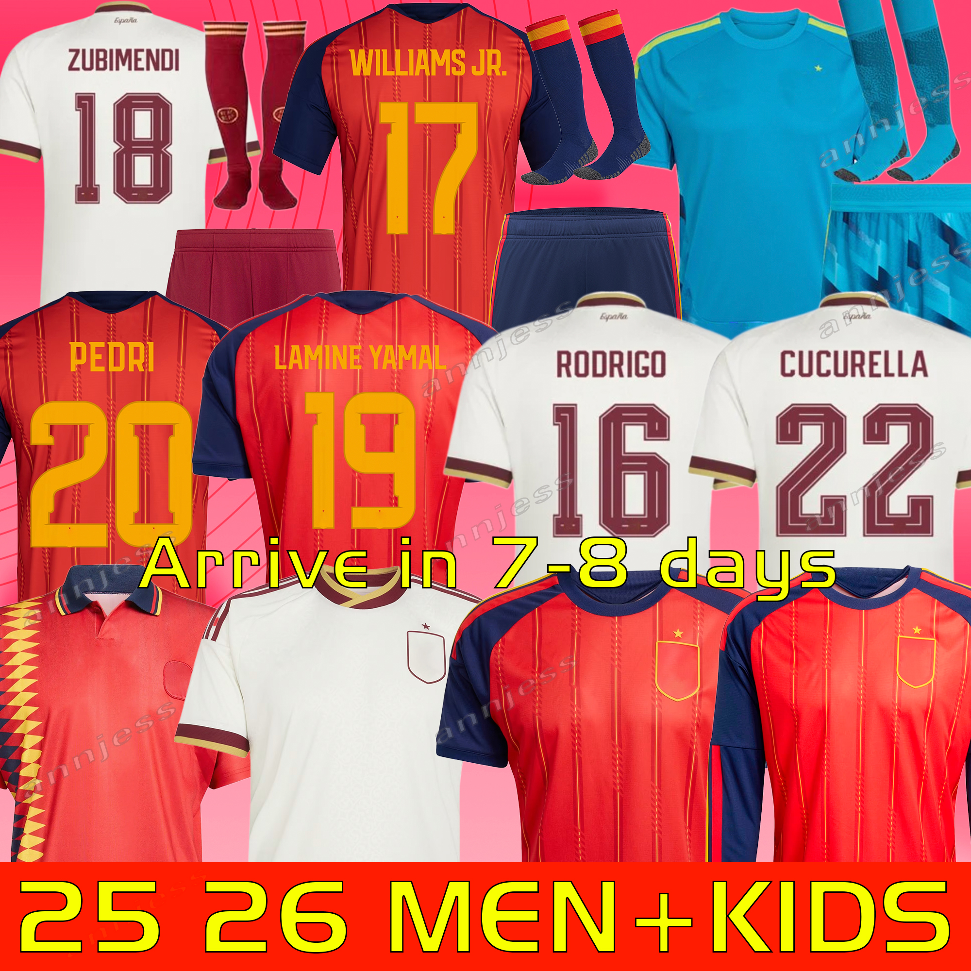 4XL 2024 25 26 Men kids kit Spain CARVAJAL Espana football shirt soccer jersey TORRES GAVI RODRIGO PEDRI LAMINE YAMAL MORATA home away womoen National team Camiseta