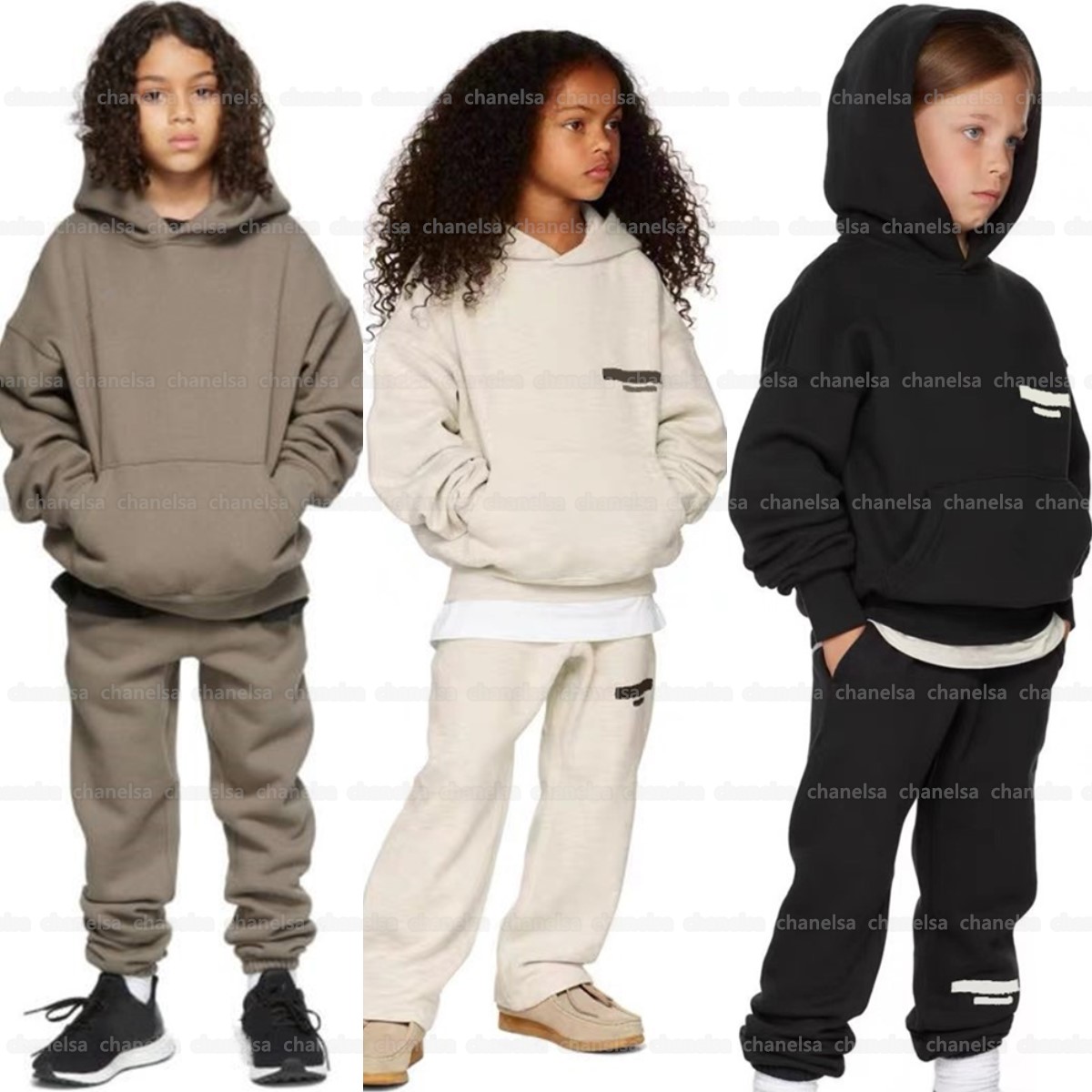 Designer kids hoodies sets toddlers suit baby boys girls Clothing Sets hoody pink grey black childrens Infant Clothes