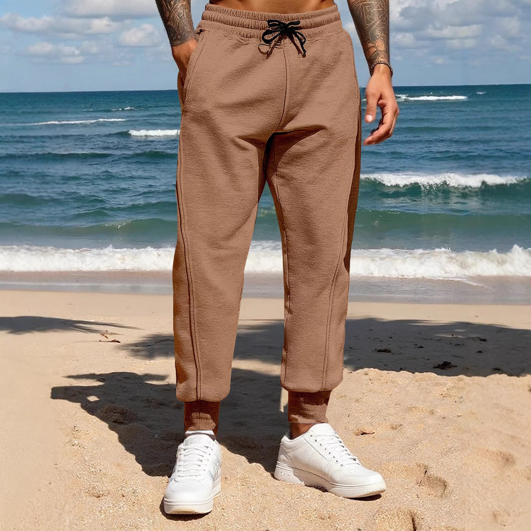 European And American 2026 Men's Essential Pants Trendy Design Casual Sports Pants And Sweatpants