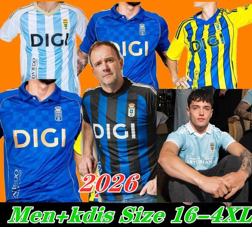 2026 Real Oviedo soccer jersey 2025 2026 Alemao Ilyas Chaira Haissem Hassan Francisco Portillo Santiago Colombatto home away third football shirts men kids kit