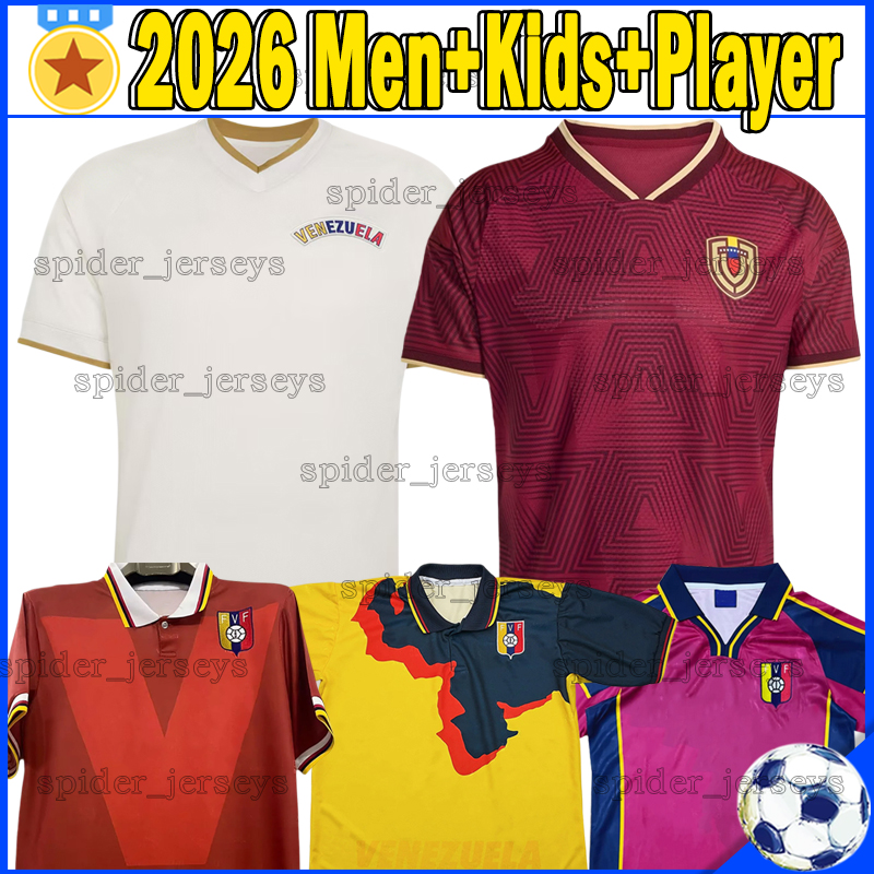 Venezuela 4XL 2026 World Cup Soccer Jerseys 26 27 national football team SEGOVIA YRIARTE ARAMBURU MARQUES Player Verison Football Shirts Men Uniforms kids kits sets