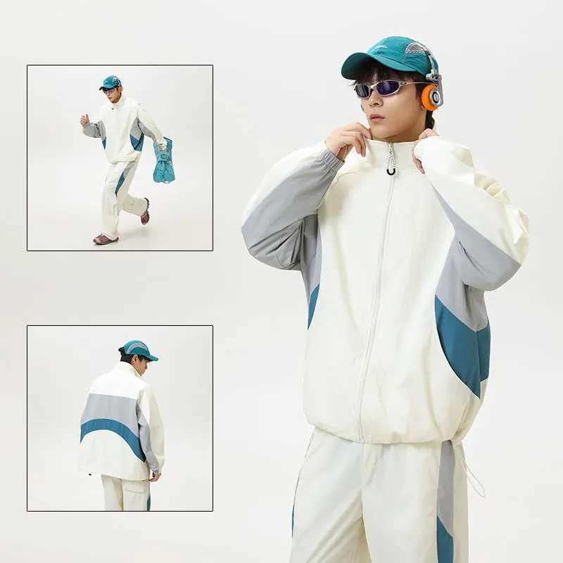 Unisex Hiking Women Patchwork Waterproof Wear-Resistant Camping s Male Outdoor Mountaineering Stand Collar Coats M260325