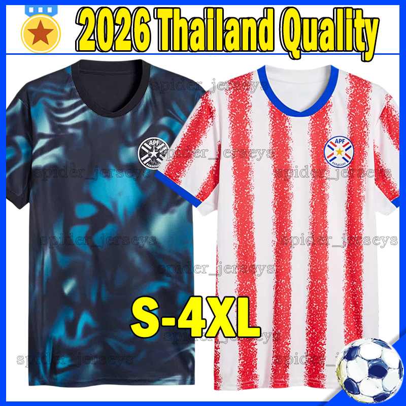 XXXL 4XL 26 27 World Cup Paraguay national football team Soccer Jerseys A.SANABRIA D.GOMEZ SOSA ALDERETE GALARZA Football Shirts 2026 2027 G.AVALOS ARCE Men kids kits