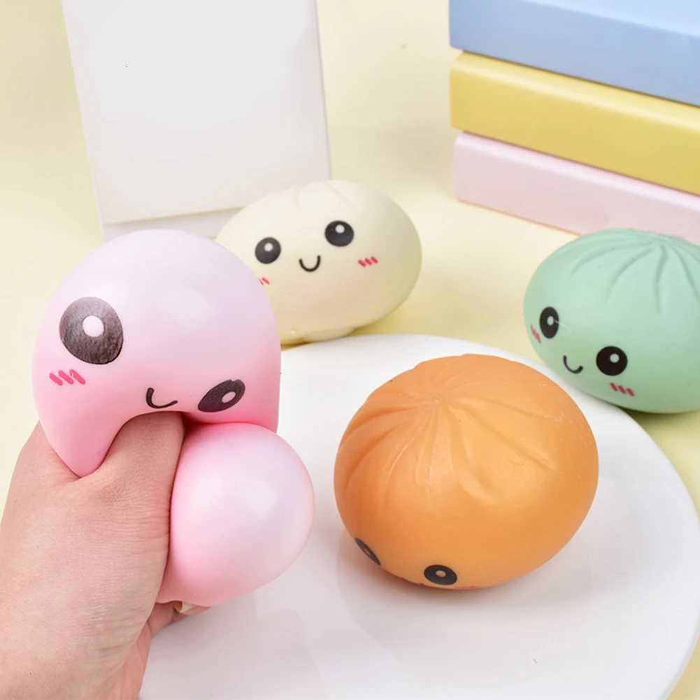 Steamed Stuff Bun Anti-Stress Ball Fidgets Toy Dumpling Squishies Soft Slowing Rebound Foam Toy Ultra-Soft Decompression C260325 C260327