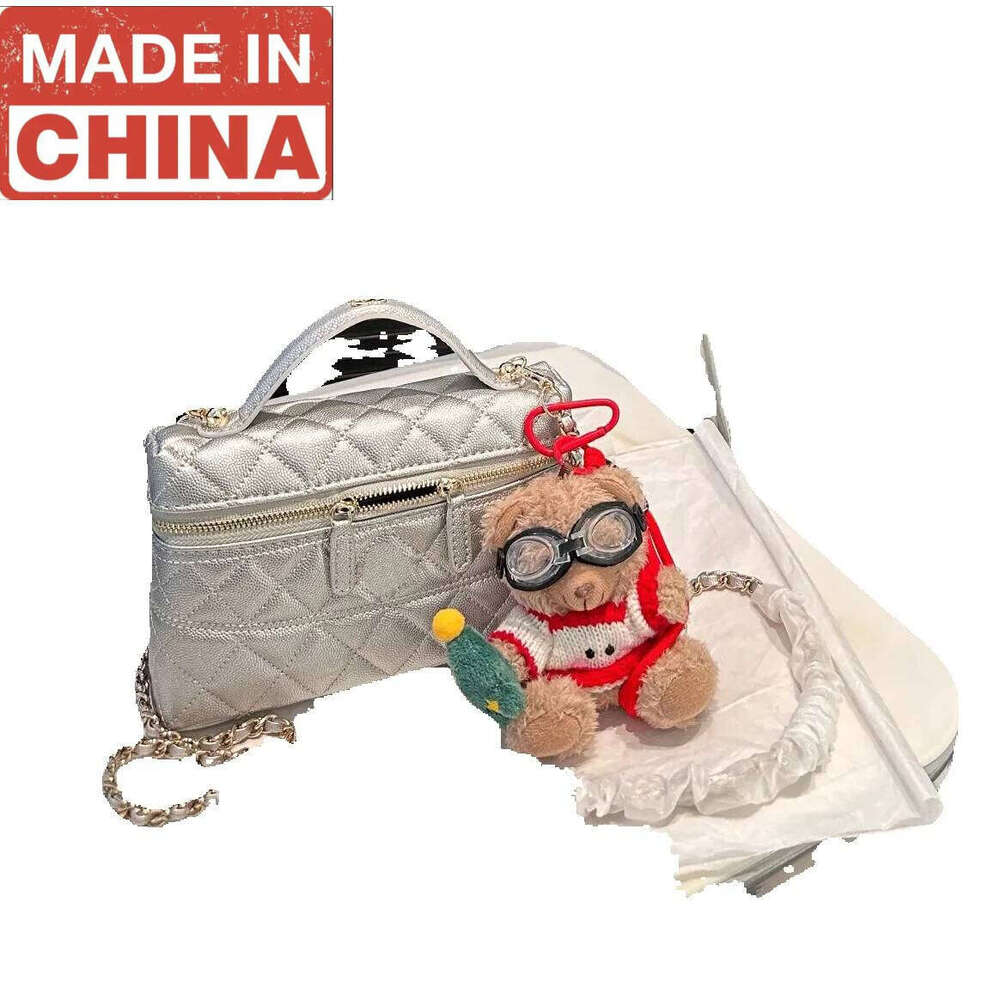 2026 Makeup Women Shoulder Leather Diamond Plaid Gold Hardware Metal Clasp Luxury Handbag Crossbody Bag Card Bags Fashion Sacoche 19x12cm fb