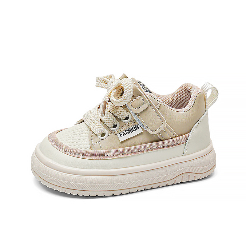 Kids Fashion Sneakers Black Beige Easy On/Off Toddler Shoes Lightweight Breathable Non-Slip Kids Walking Shoes for Play & School Free shipping