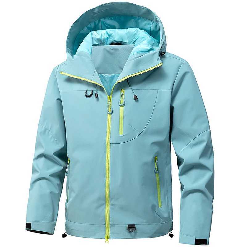 Unisex Outdoor Windproof Hooded Windbreaker s Spring Autumn Travel Hiking Casual Waterproof Coat for Daily Wear M260325