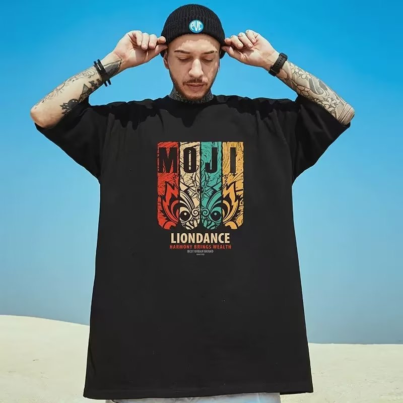 Street Hip-Hop Oversized Graphic T-Shirts | Loose Casual Chinese-American Streetwear Tees