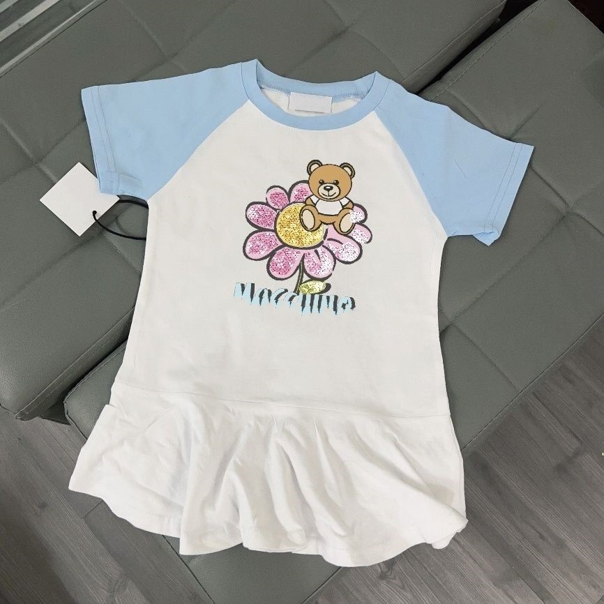 kids baby girls dress apricot summer clothes Toddlers Clothing BABY childrens girls blue pink white summer Dress