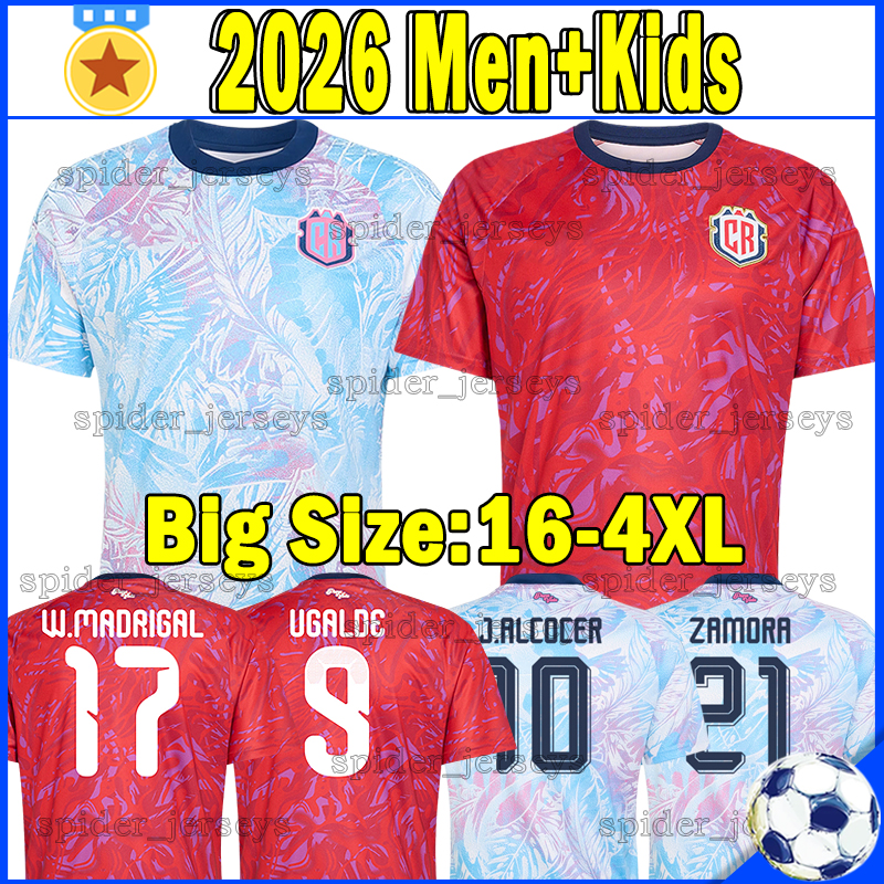 4XL Costa Rica 2026 World Cup Soccer Jerseys 26 27 national football team Football Shirts UGALDE A.MARTINEZ ZAMORA J.ALCOCER W.MADRIGAL BRAN Men Uniforms kids kits sets