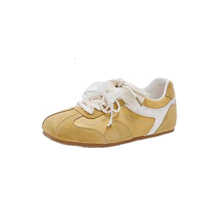 Ddmysports Ballet Style Women S Training New Spring Casual Sneakers With Sole And Soft Upper Sports Flat Leather White Shoes Outdoor