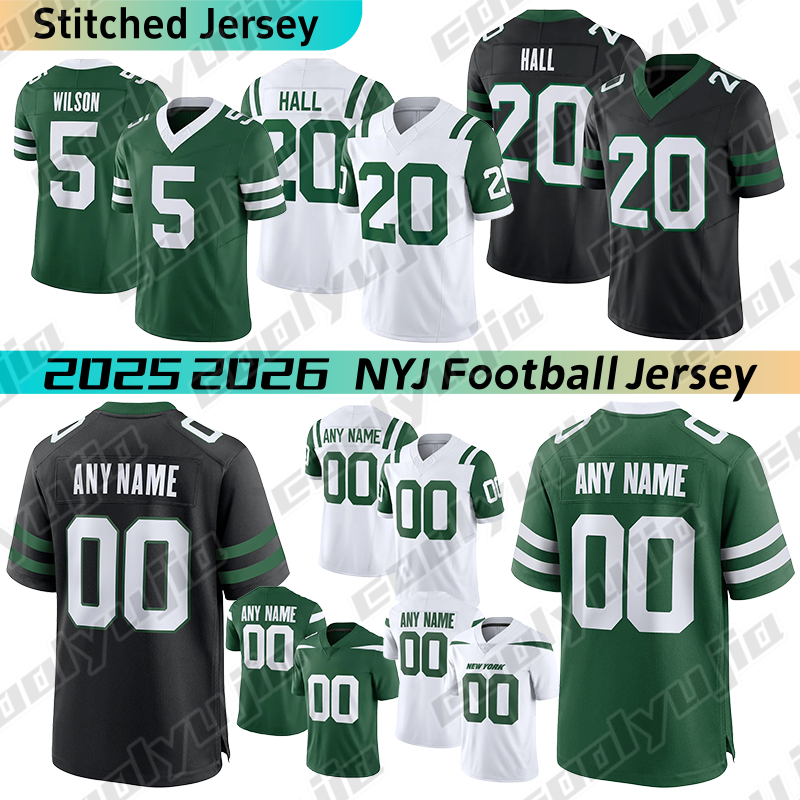 NY New YorkS JetsS Jersey Garrett Wilson Mason Tyrod Taylor Geno Smith joe Namath Curtis Martin Mangold Breece Hall Adonai Mitchell David Bailey Jet football jerseys