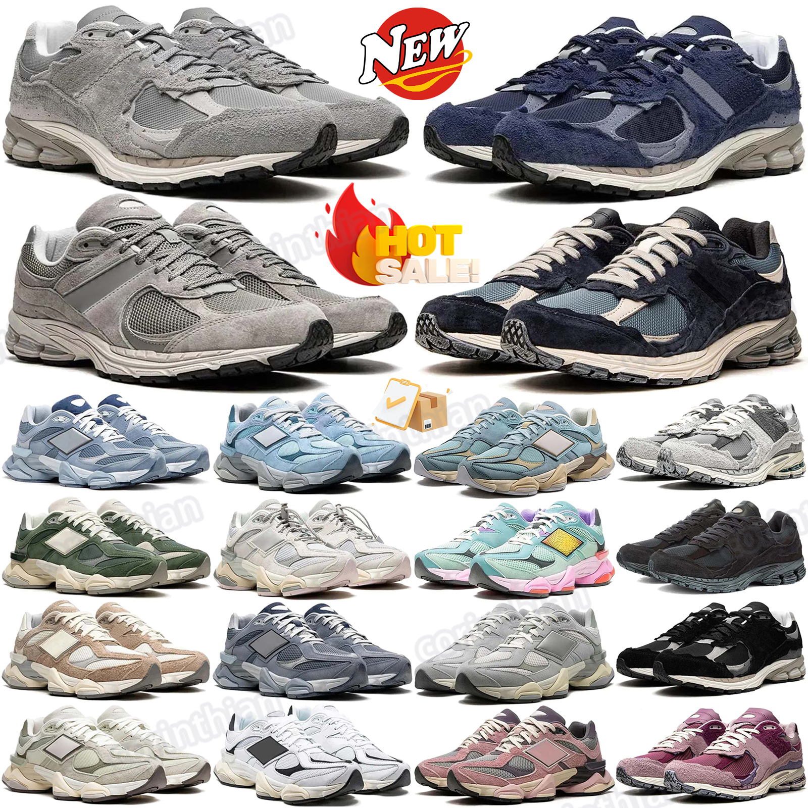 numeris sneakers mens shoes trainers men shoe 2002 9060 silver white Black Powder Black Gold sea salt brown All Black Dawn Grey Purple Jewel Blue size 36-45