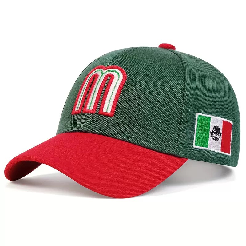 Cap Baseball Cap 2026 World cup Mexico National Team Embroidered M Letter Baseball Cap Adjustable Hip Hop Sport Hat Unisex World Cup Fan Sun Hat