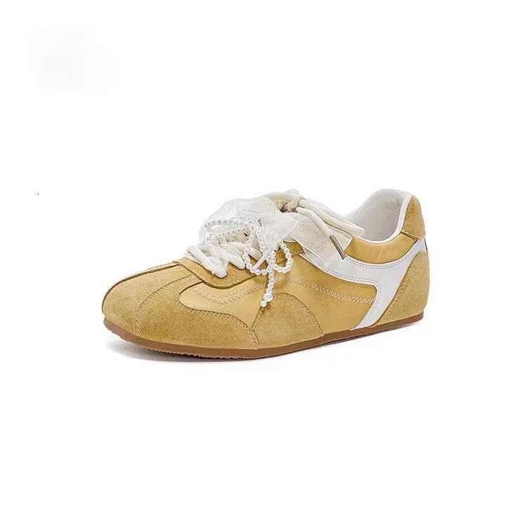 Ddmysports Ballet Style Women S Training New Spring Casual Sneakers With Sole And Soft Upper Sports Flat Leather White Shoes Outdoor
