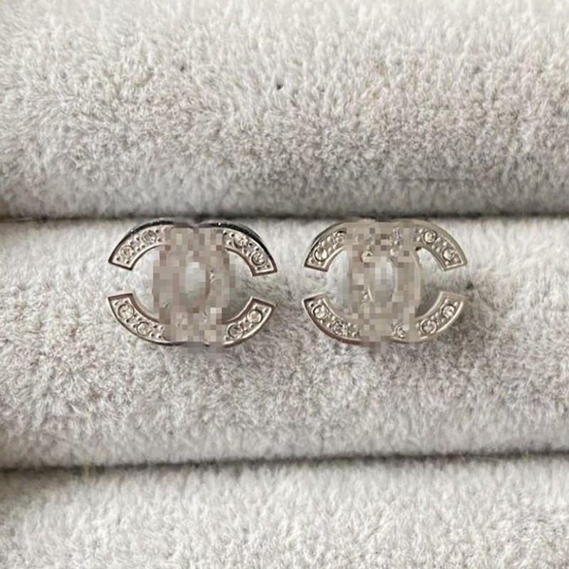 No Fading Luxury Designer Earrings Titanium Steel 3D Simple Letter Fashion Earrings With CZ Stones Trendy Jewelry For Christmas