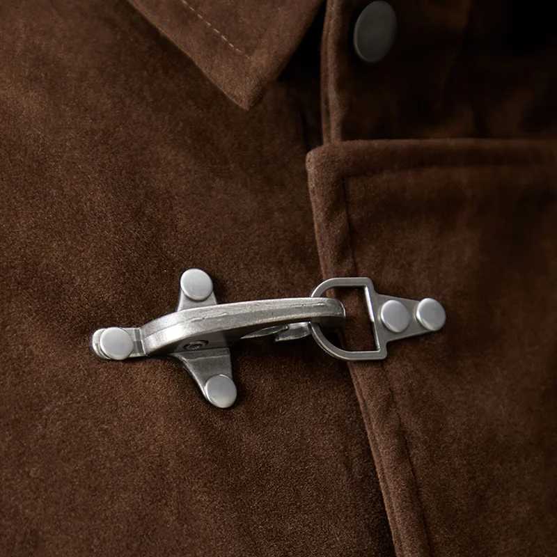 Men Autumn Winter Vintage Fashion Plane Buckle Loose Casual Padded Cotton Thicken Quilted Cargo Jacket Women Warm Coat Outerwear C260325