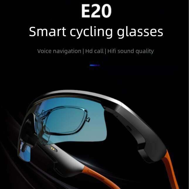 2026 New E20 AI Translation Bluetooth Glasses Outdoor Sports Cycling Sunglasses Hands-Free Call Music Navigation Smart Eyewear One Piece Dropshipping 