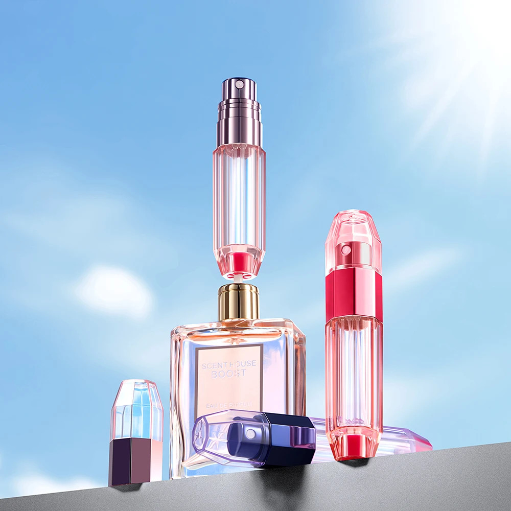 Louischanzl refillable perfume bottle Octagonal transparent travel perfume bottles portable sprayer Empty bottle 5ml mini bottle 260318