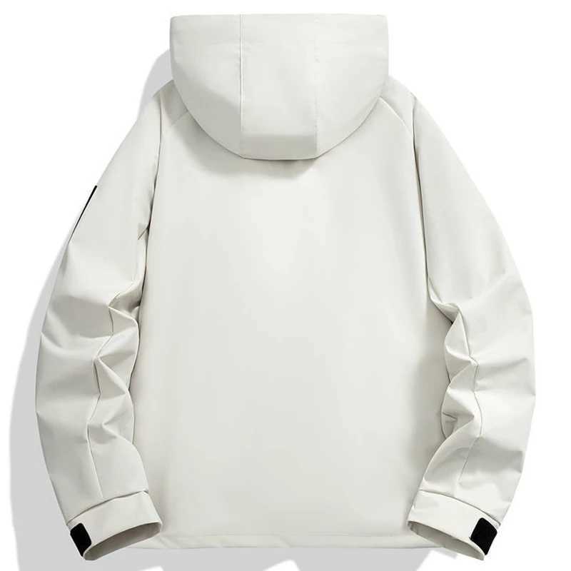 Mens Inner Pocket Hooded Autumn Outdoor Waterproof Comfortable Cycling Travel Climbing Mountaineering Windbreaker M260325