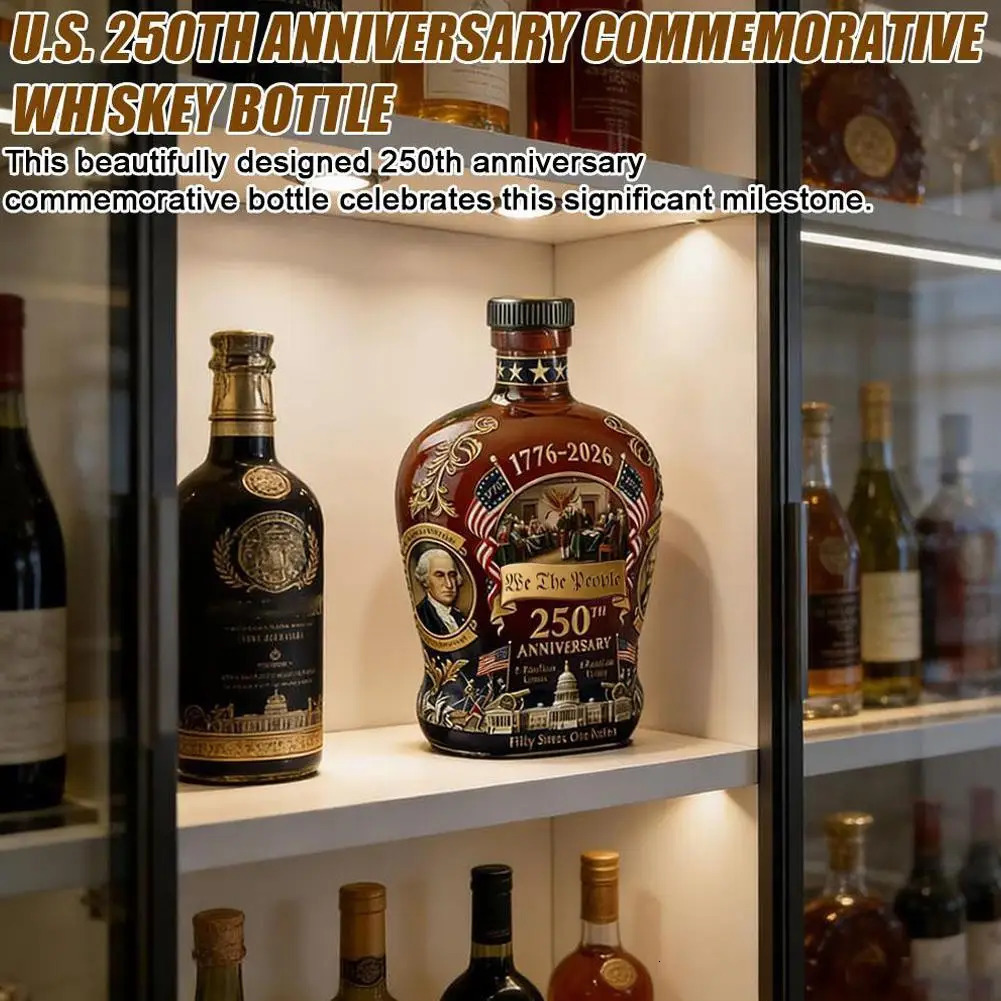 Whiskey DecanterWe The People 250th Anniversary DecanterPatriotic Birthday Gifts For Men Dad Liquor Scotch Bourbon Presents 260325 - view 3