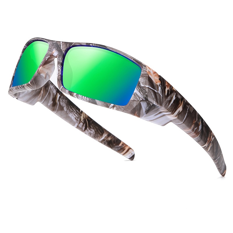 Men's Polarizing Sunglasses Eyepieces Polarized Male Rectangular Wrap Around Design Luxury Cycling Glasses in Trend Sports Fishing Driving CB Fas