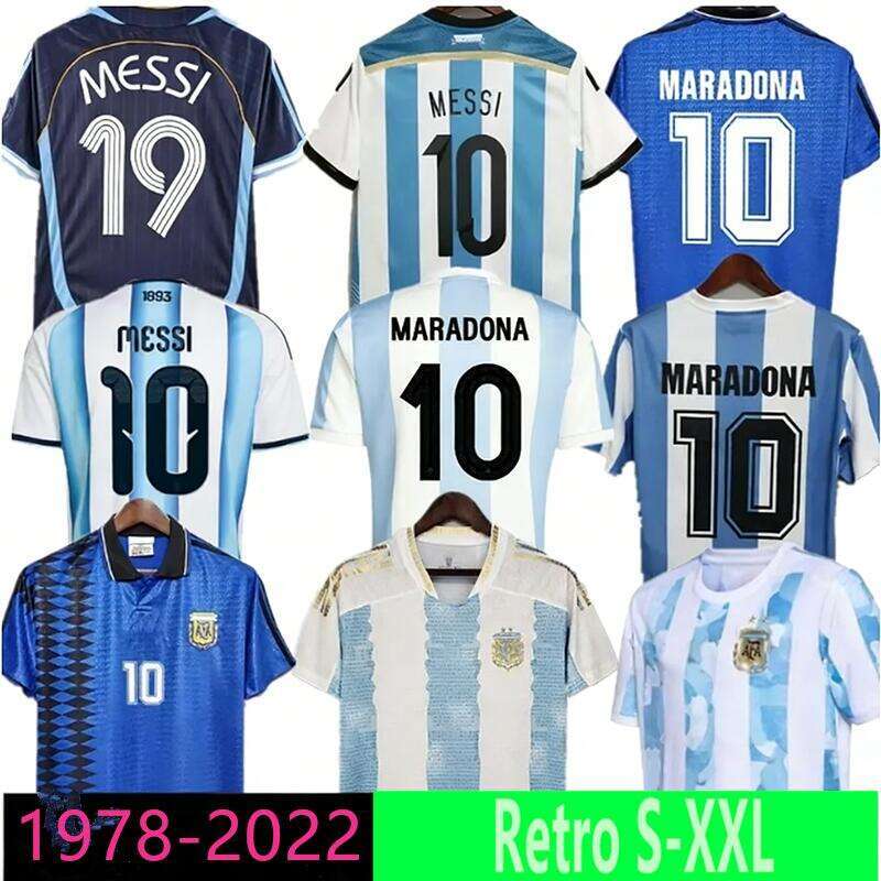 2026 World Cup Quick-dry breathable maradona soccer jersey 1986 94 ArgentinaS retro Vintage Classic Football Shirts Maillot Camisetas de Futbol 2014 Messi