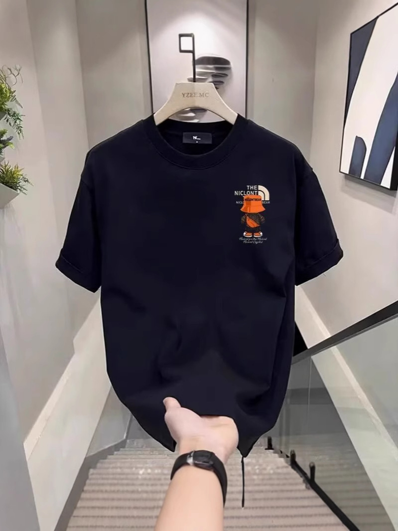 Men's 100% Cotton Oversized T-Shirts | Summer Versatile Casual Base Layer Daily Active Short Sleeve Tees