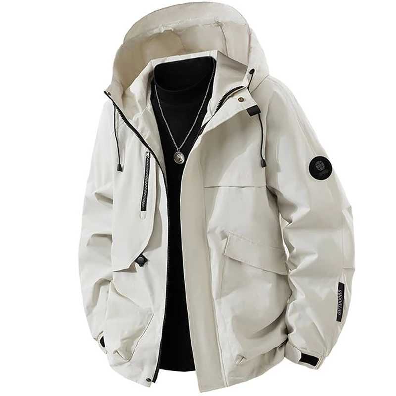 Mens Outdoor Hooded s Spring Windproof Windbreaker Sports Jogging Camping Climbing Trekking Multi Pocket Hiking s M260325