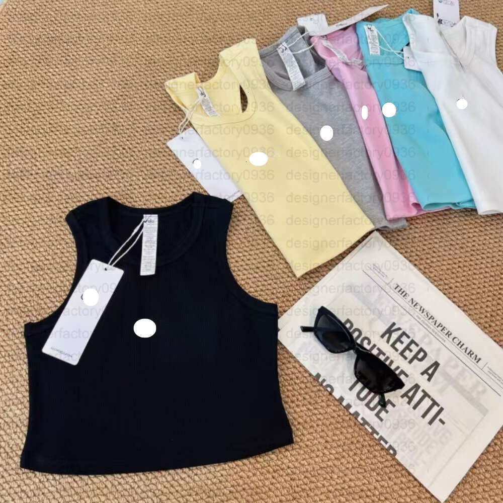 Designer Yoga sports bra tank top jogger fitness sports vest fitted top pilates thread hollow beauty printed vest sports bra yoga bra tank top