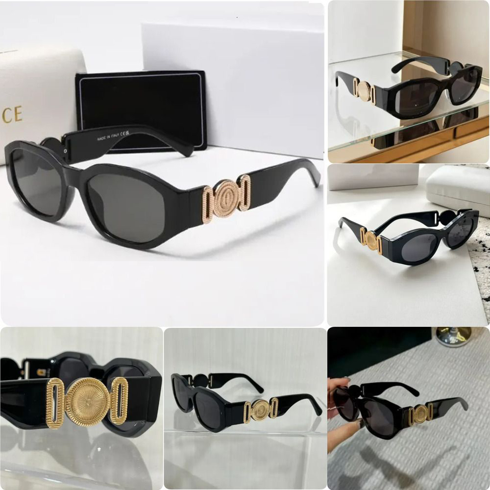 Luxury Brand Designer Sunglasses Women Men Polarized UV400 Retro Rectangle Big Frame Medusa Baroque High Fashion Sun Glasses Gafas Para El Sol Occhiali Da Sole
