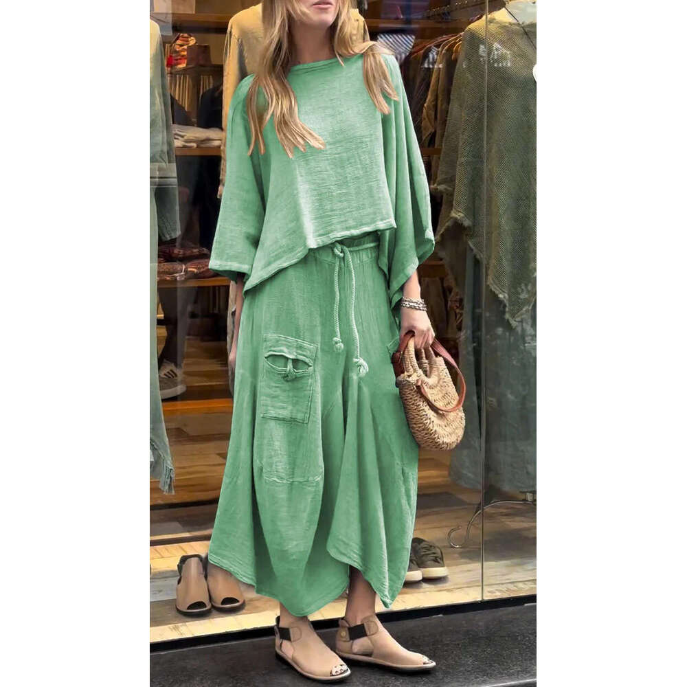 2026 Spring/Summer New Designer Women's Fashion Casual Solid Color Loose Skirt s4 Two Piece Set