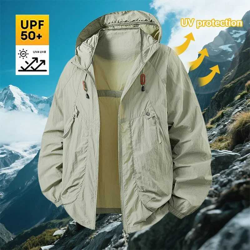 2026 Summer Mens Lightweight Hiking Outdoor Men Suncreen Breathable Hooded Coats Men Quick Dry Sports Fishing s M260325