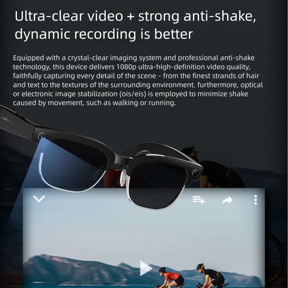 New W630 Smart Glasses, 8MP HD Camera, Dual-Mic Noise Reduction, AI Object Recognition, Bluetooth Calling Sports Glasses CKS