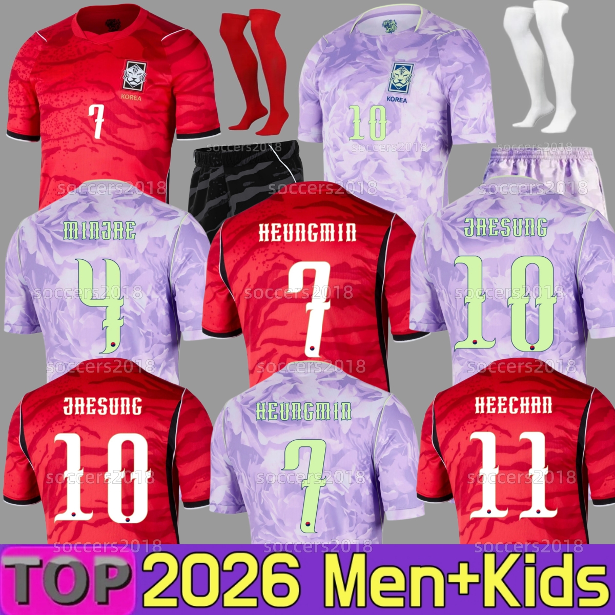 South Korea 2026 World CUP soccer jersey HEUNGMIN SON MINJAE KANGIN GUESUNG 2027 Home Away INBUM HEECHAN FOOTBALL SHIRTS 25 26 27 National Team fans Player men kids kit
