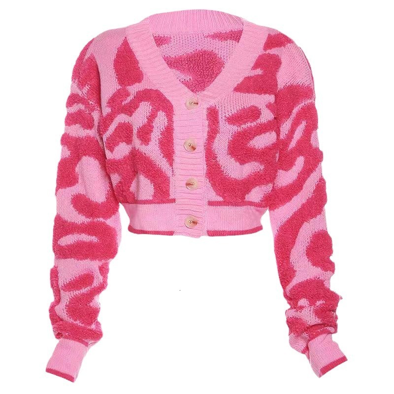 Luxury Brand Designer Clothes 2025 New Autumn Fashion Sweet Color Block Low-Cut V-Neck Button High-Waist Slim Knitted Top For Women