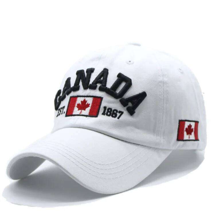 Adjustable CANAD Maple Leaf Embroidered Baseball Hat Men And Women Couples, Suitable For Outdoor Sports, Leisure, Sunshade Qian Pan