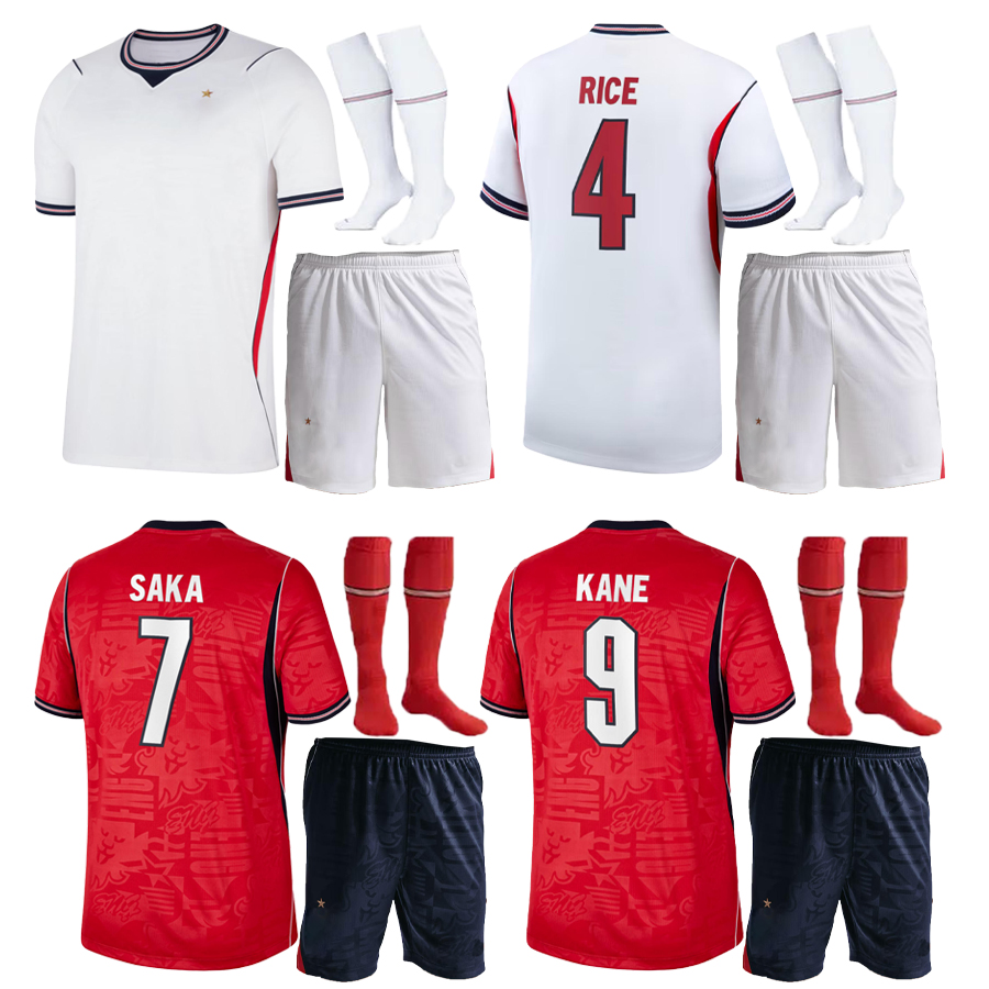 2026 Englands RICE BELLINGHAM kids football kits National Team 26 27 Home away football shirts SAKA FODEN KANE soccer jerseys full set