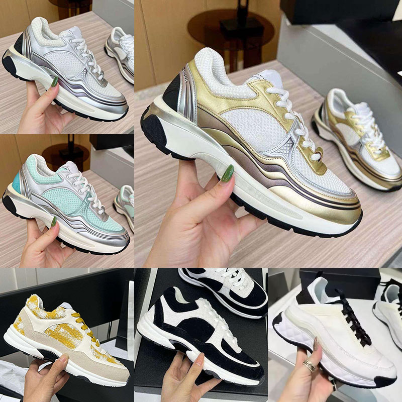 Hot sneakers black white sneakers womens luxury high quality shoes designer shoes Out Office Reflective Trainers Silver Mesh Calfskin Nylon schuhe with box 35-46
