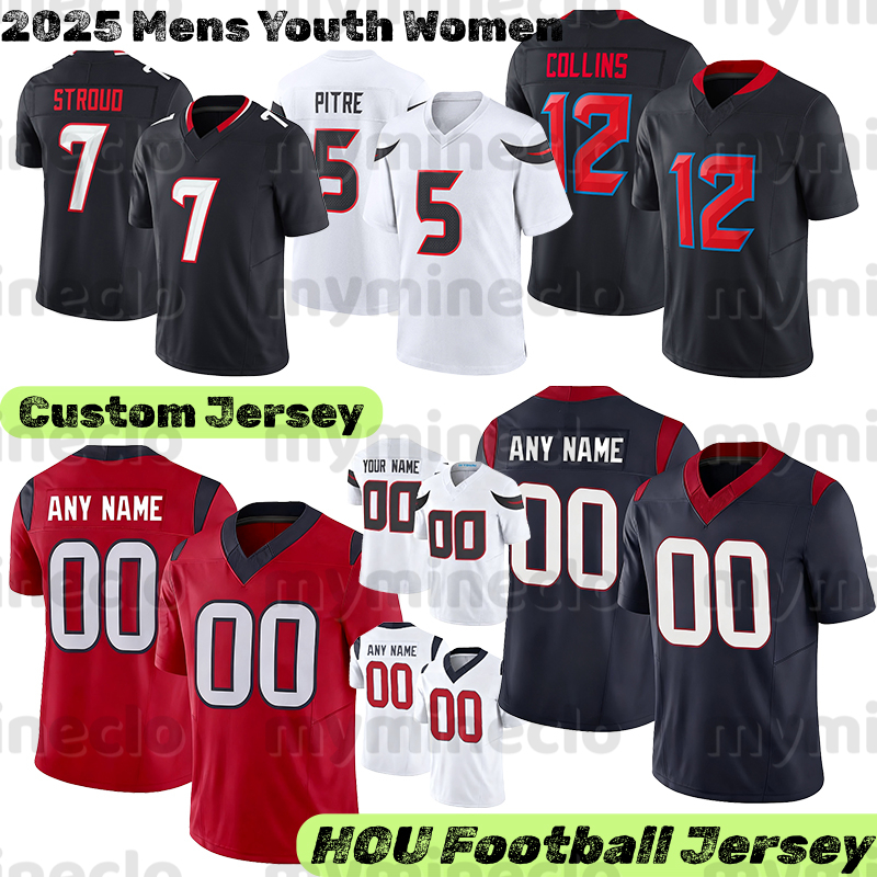 Houstons Texan jersey TexansJersey CJ Stroud Nico Collins Davis Mills Will Anderson Jr Dalton Schultz Pierce Tank Dell Lassiter Jalen Pitre Hunter football jerseys