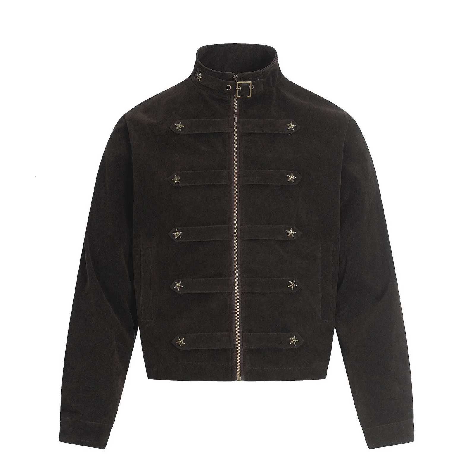 2026 Early Spring New Trendy Stand Collar Jacket Men Women Tooling Stylish Solid Color Tops Coats Chic Pocket Decoration Jackets C260325