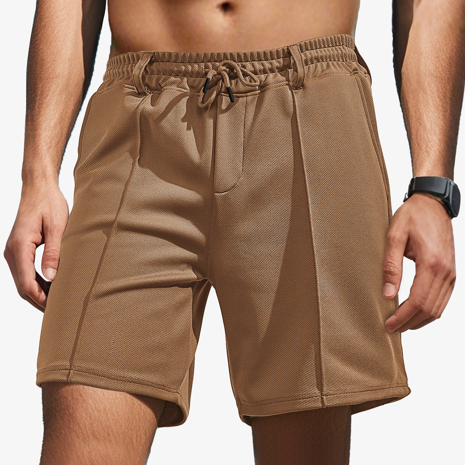 Essential Shorts Men's Fashion European And American Summer New Men's Sports Loose Casual Drawstring Pineapple Grid Composite Shorts Beach Shorts